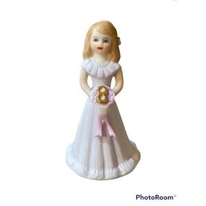 Vintage Enesco Girl Turning 8
